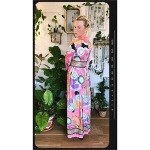 Vintage Keyloun Dress 1960s Psychedelic Clothing